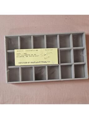 Gray Velvet Lined Rectangle Jewelry Box Organizer Tray